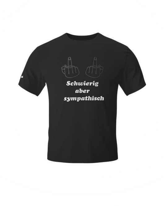 Schwierig aber sympathisch T-Shirt unisex schwarz